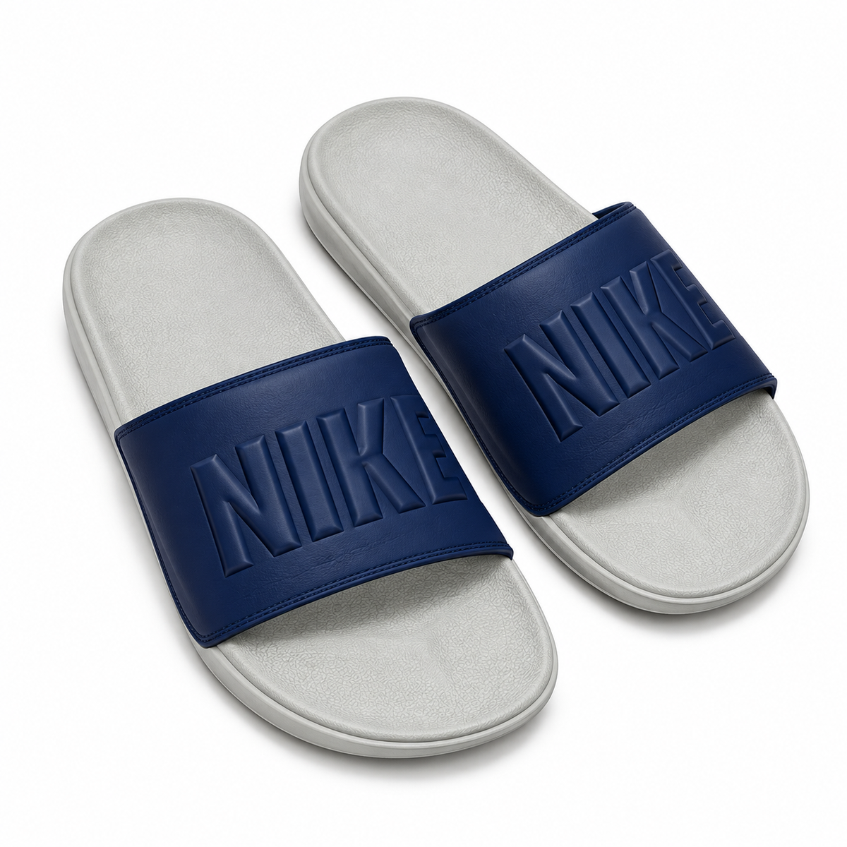 Sandalias Nike Slides Azul Marino y Gris para Hombre