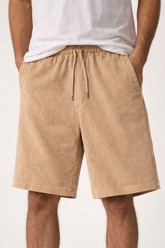 Bermuda algodón crema prelavado