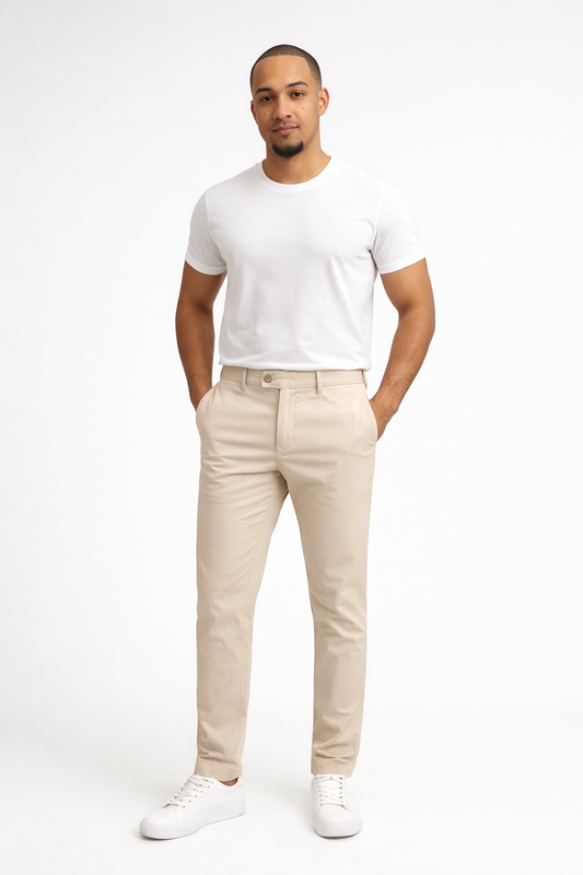 Pantalón de vestir crema claro