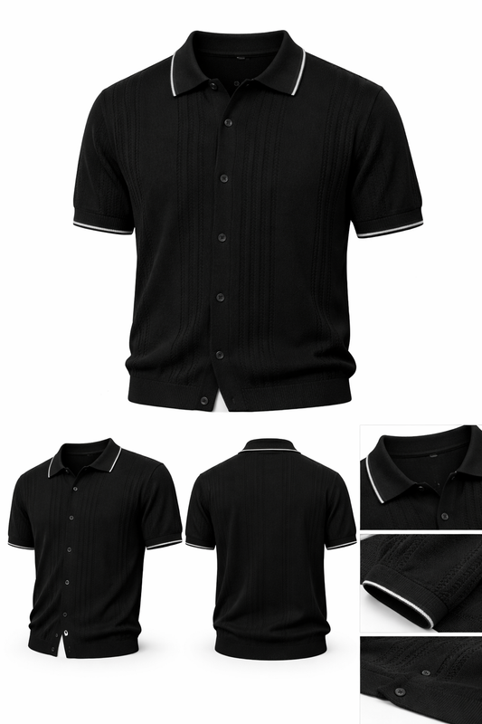 Poloche pl negro detalle negro