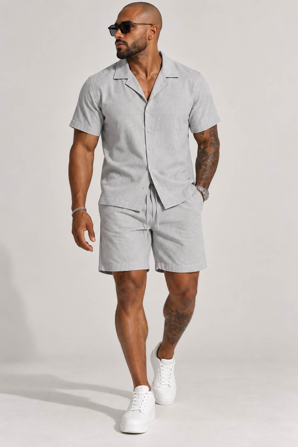 Conjunto Gris para Hombre | Camisa y Short Resort – ARDER