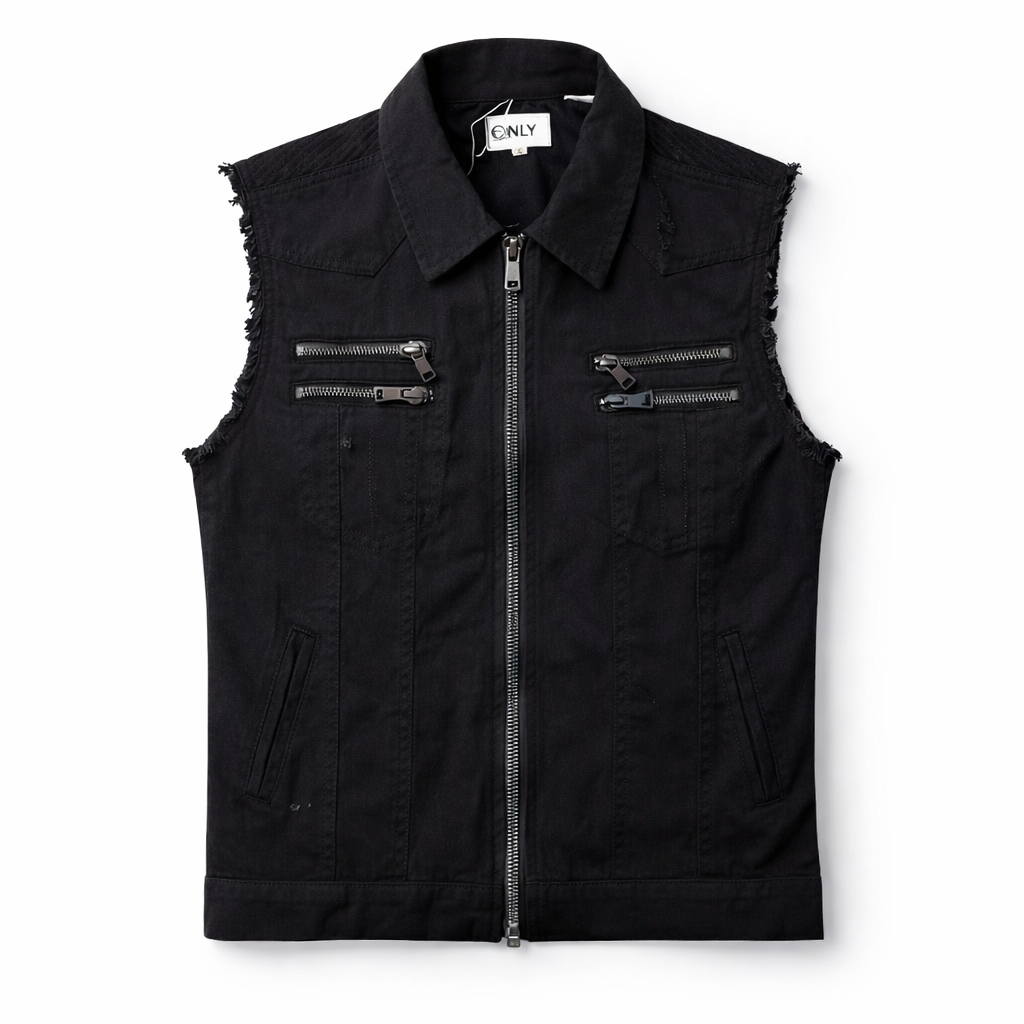Chaleco Urban Biker Hombre | Negro y Rojo