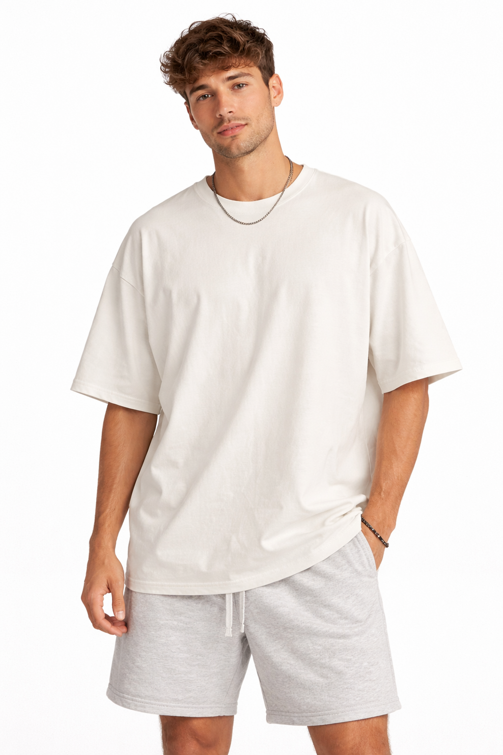 T-Shirt Oversize Blanco Hombre Forever 21 | Camiseta Básica Premium