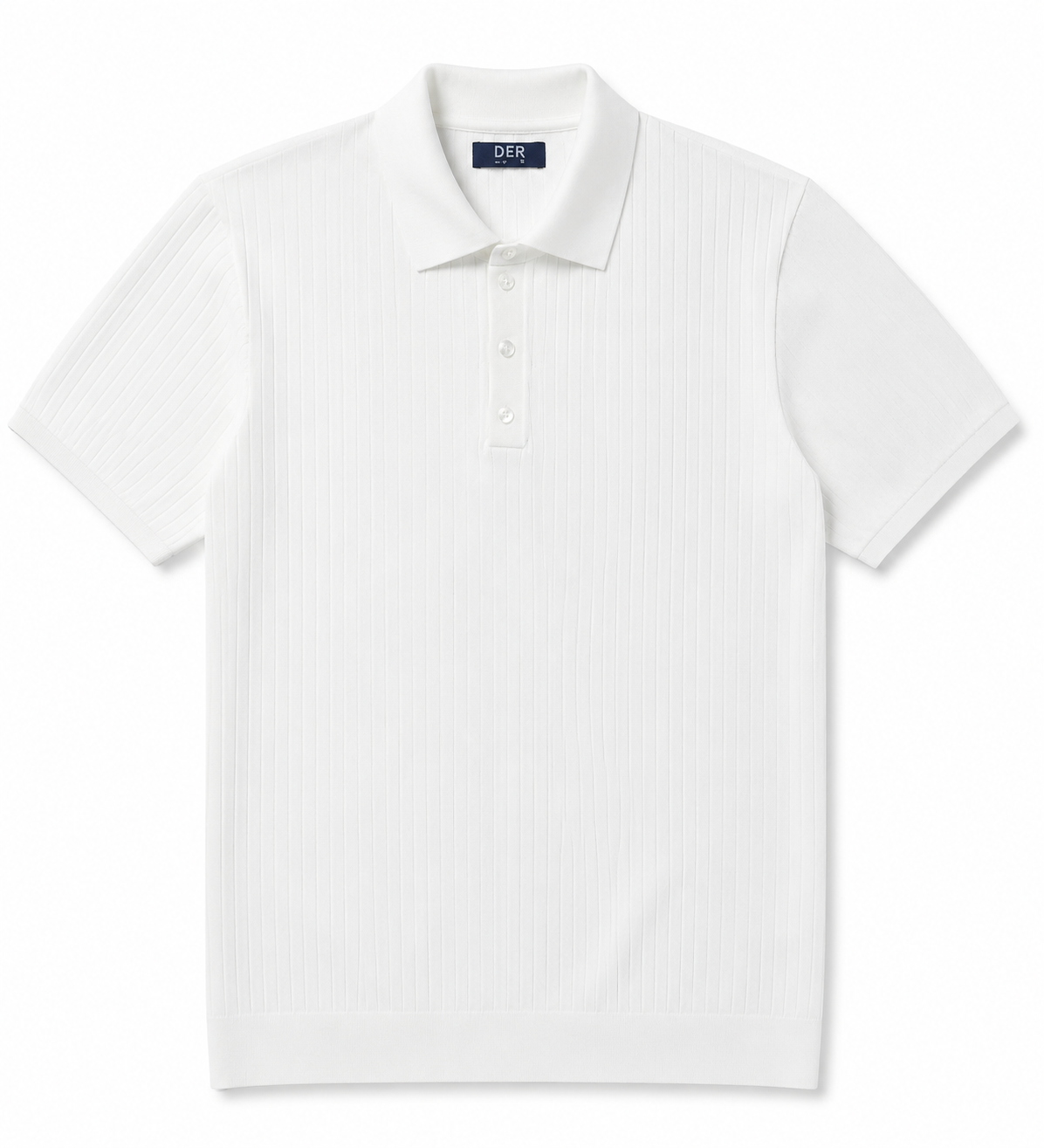 Poloche Blanco Texturizado para Hombre | Polo Slim Fit Elegante – ARDER