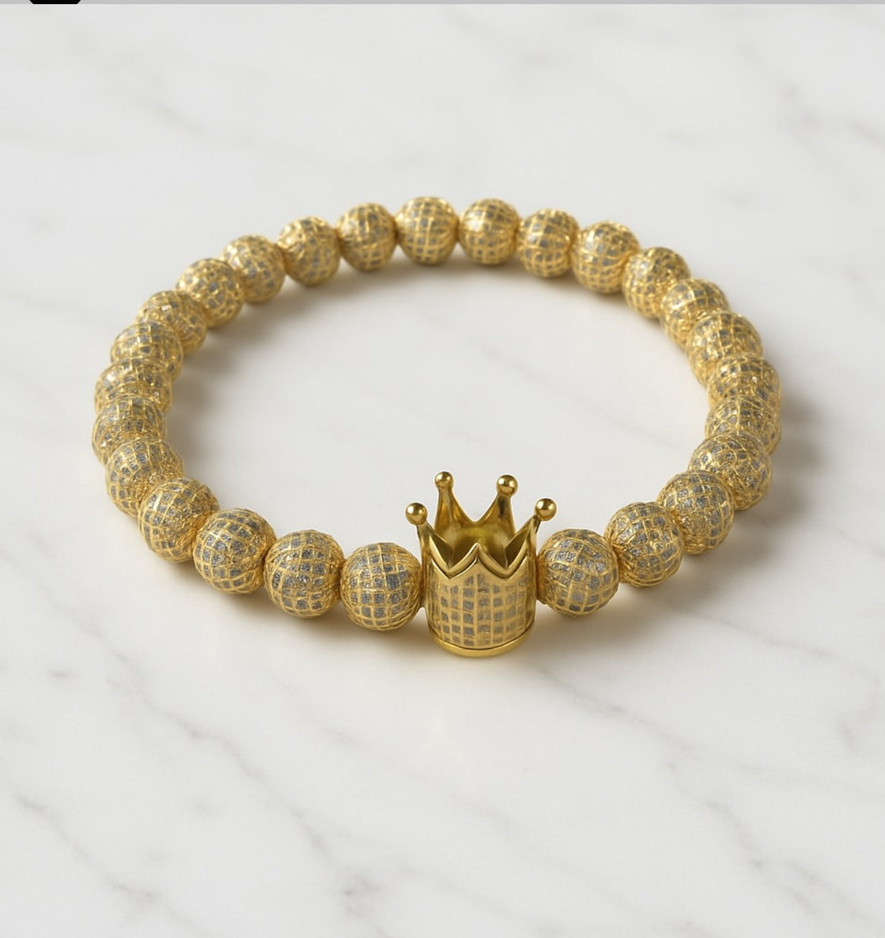 Pulsera Acs dorada corona