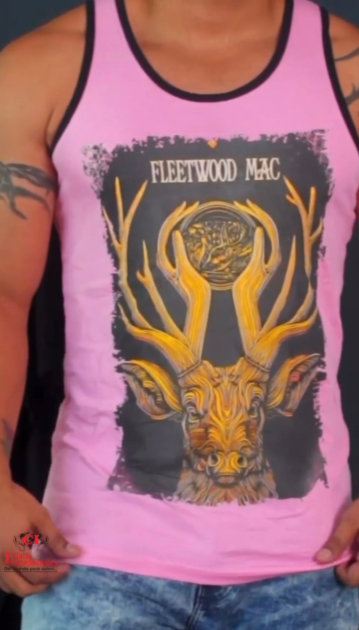 SQUARED 2 FRANELA ROSADA CON DIBUJO