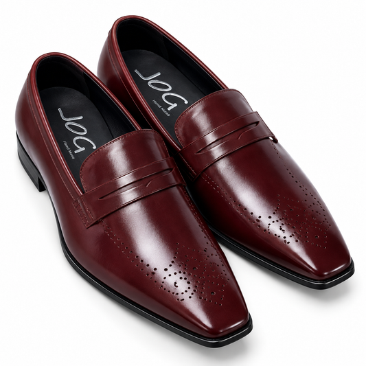 Zapatos Mocasines Elegantes para Hombre – Vino Borgoña
