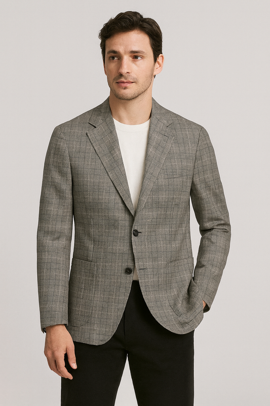 Chaqueta gris rayas