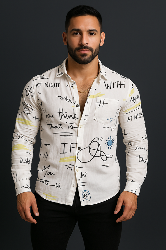 Blanca diseños camisa cml