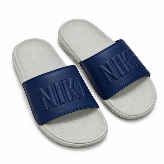 Sandalias Nike Slides Azul Marino y Gris para Hombre