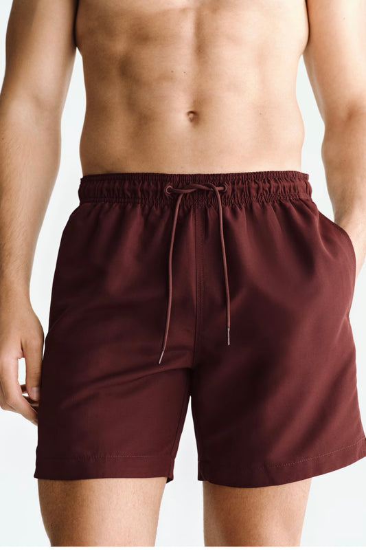 Bañador H&M Hombre rojo | Traje de Baño Corto con Cintura Elástica | Clara Importaciones RD