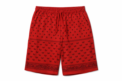 Bermuda de algodón rojo