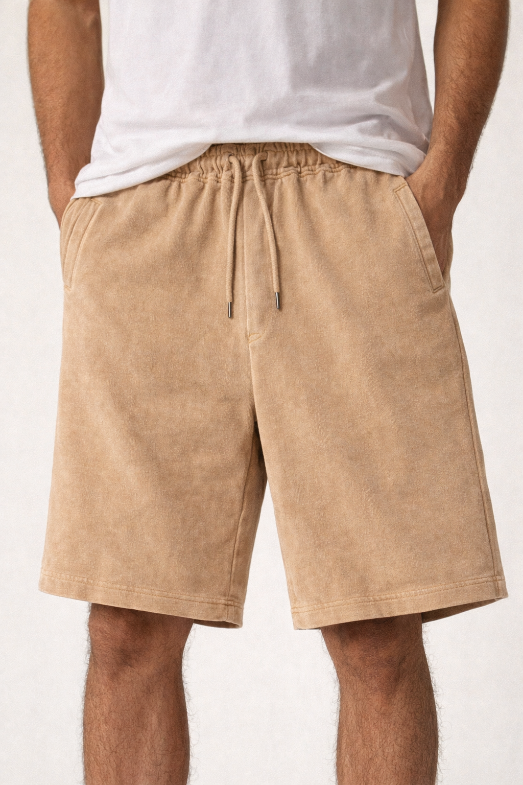 Bermuda algodón crema prelavado