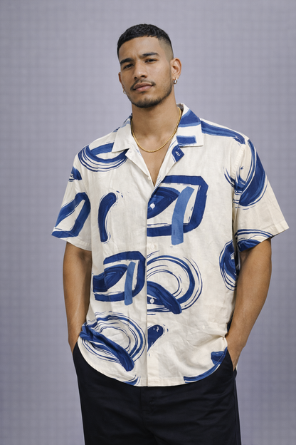 Circuit crema blue cmc camisa manga corta