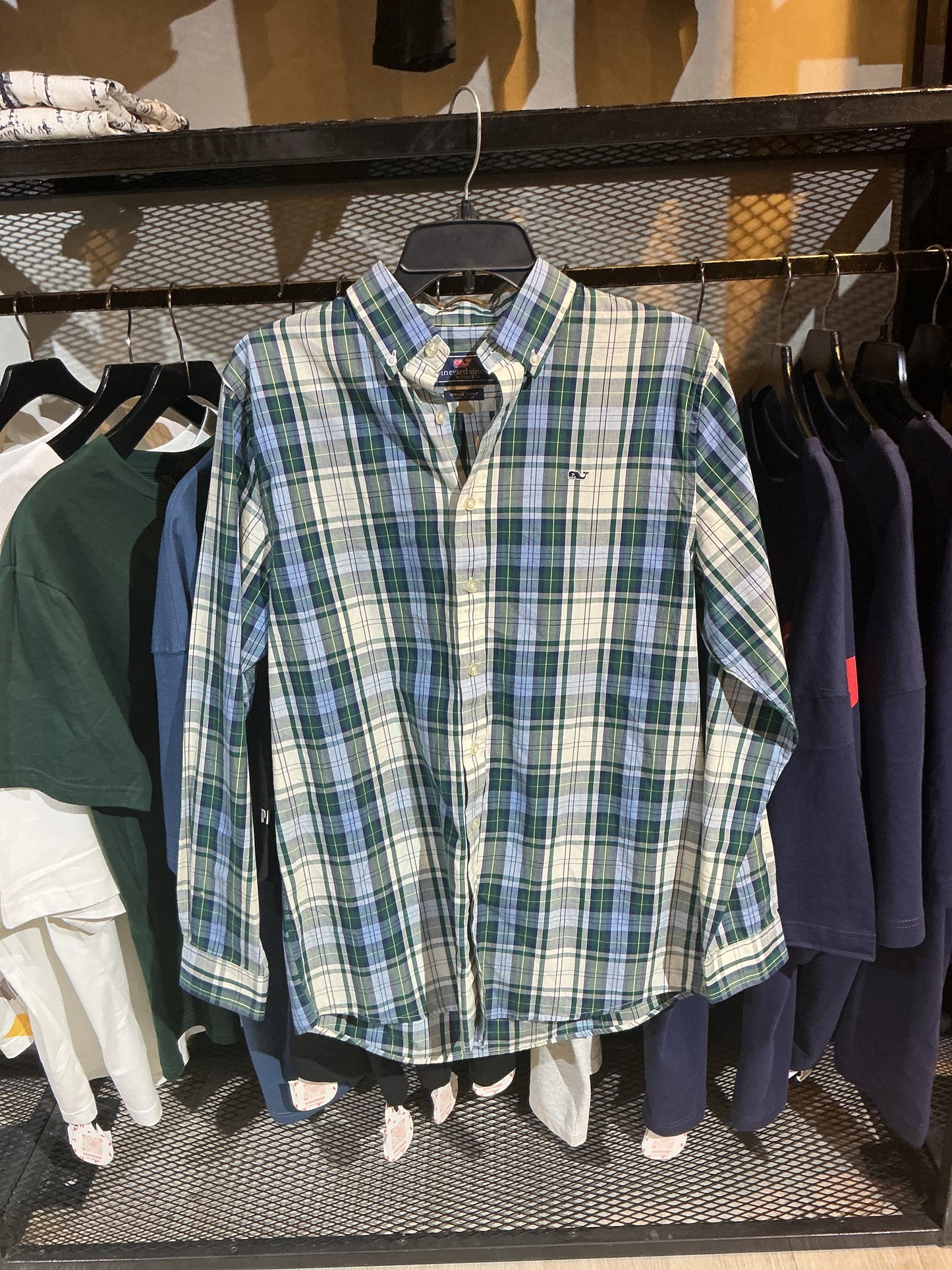 VINEYARD VINES CML CUADROS VERDES