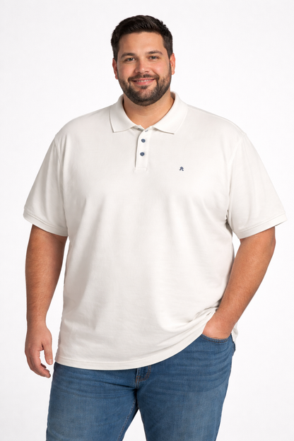 Jhonny cotton pl big size talla grande blanco