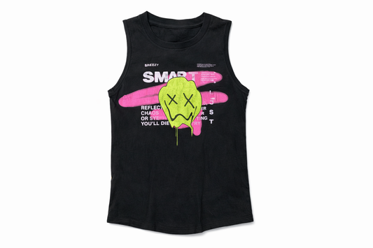 Franela negra happy face