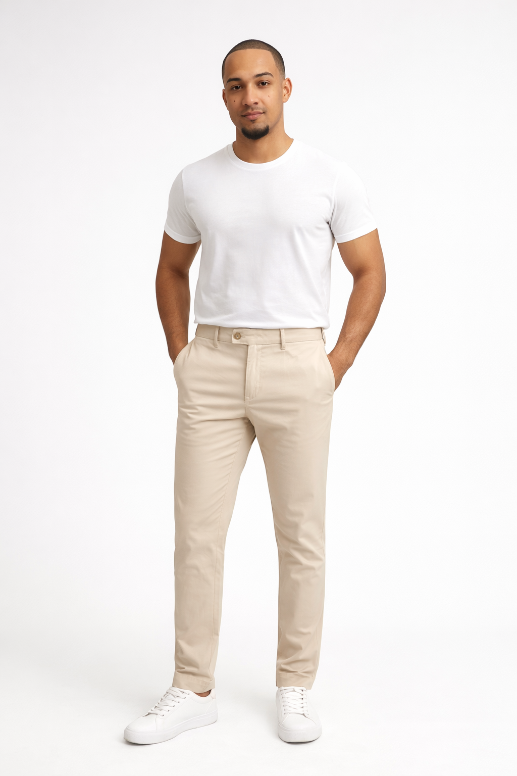 Owen Pantalón de vestir crema claro