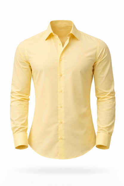 Camisa fina de salir amarilla