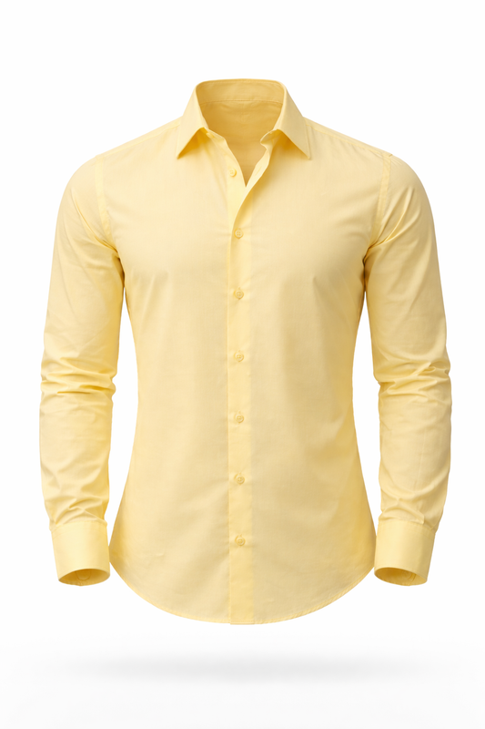 Camisa fina de salir amarilla