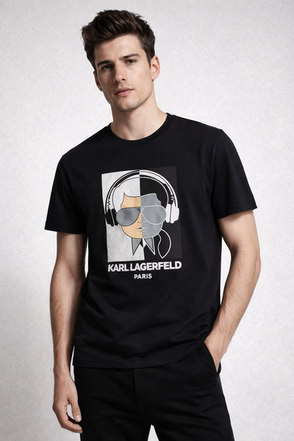 karl lagerfeld T-SHIRST NEGRO DISEÑO