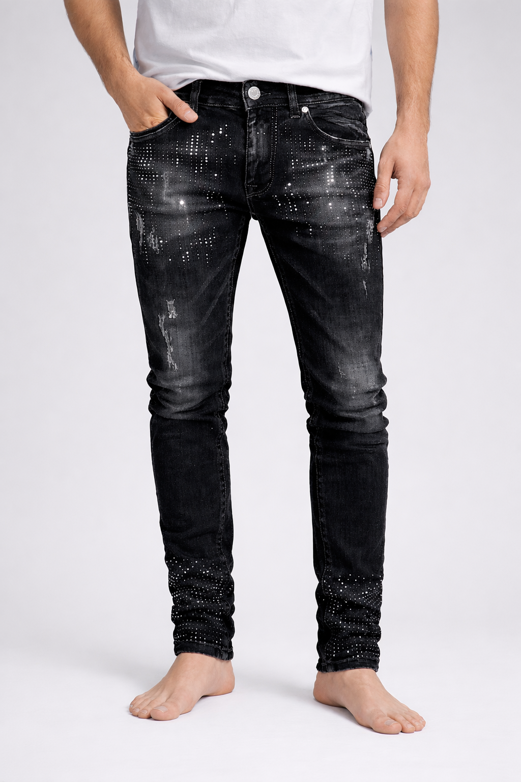 Jeans Negro Luxury Shine Skinny