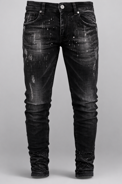 Jeans Negro Luxury Shine Skinny