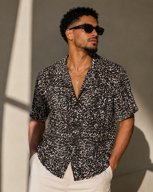 Camisa Animal Print Leopardo para Hombre