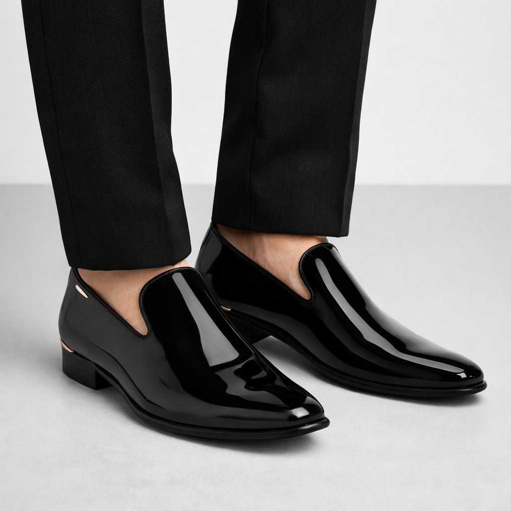Zapatos de Vestir Negros de Charol para Hombre | Loafers Elegantes