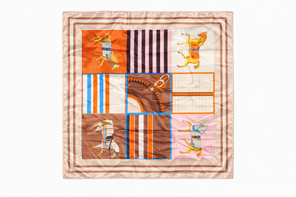 Bandana Satinada Multicolor Estilo Ecuestre | Pañuelo para la Cabeza Unisex