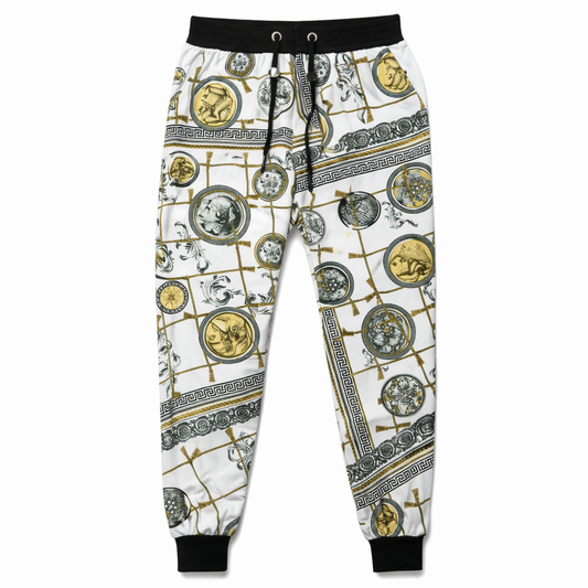 Jogger estampado barroco con cintura elástic