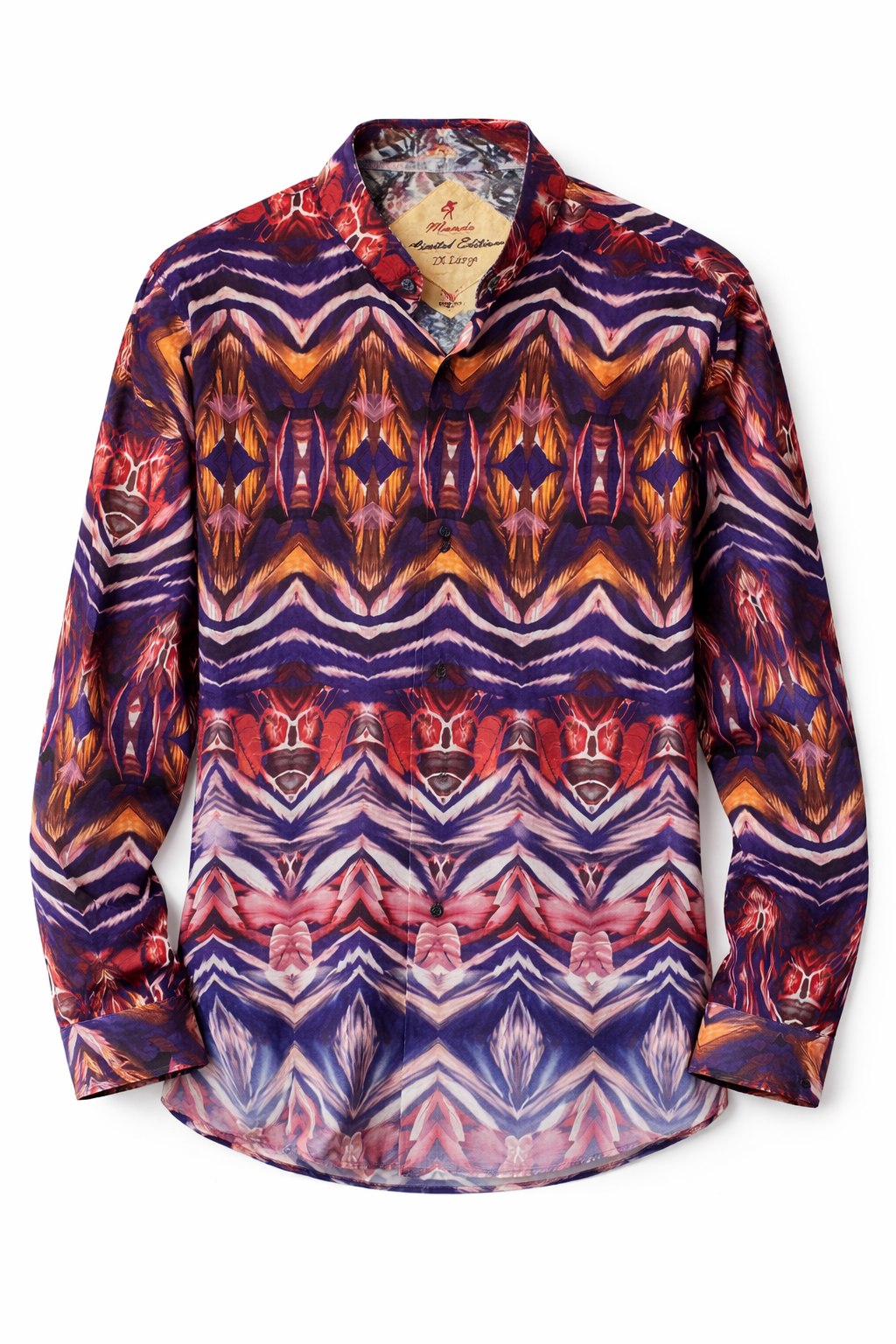 Camisa Estampada Premium Multicolor Hombre – Diseño Abstracto Moderno