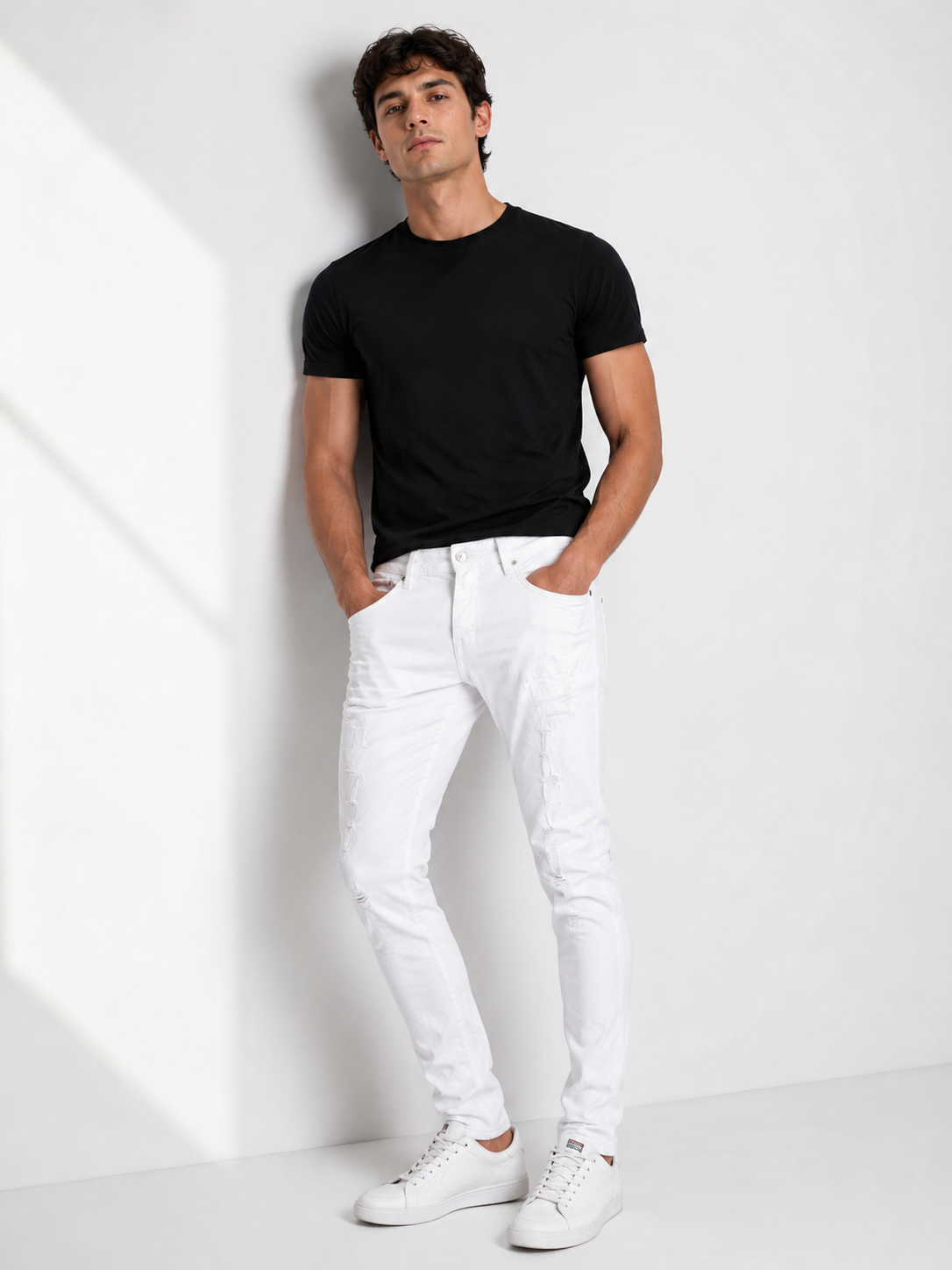 Jean Blanco Skinny C-IN2 para Hombre – Stretch Fit Premium