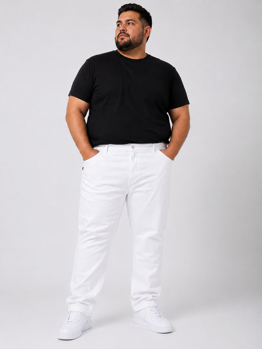 Pantalón Blanco Stafford Hombre | Regular Fit Casual Premium
