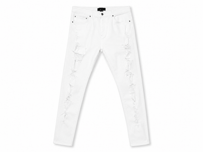 Jeans Blanco Skinny Roto para Hombre Forever 21 Men