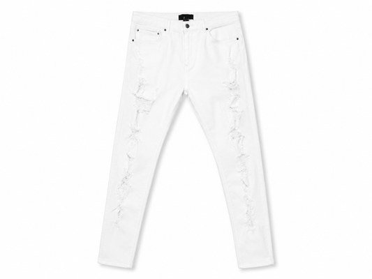 Jeans Blanco Skinny Roto para Hombre Forever 21 Men