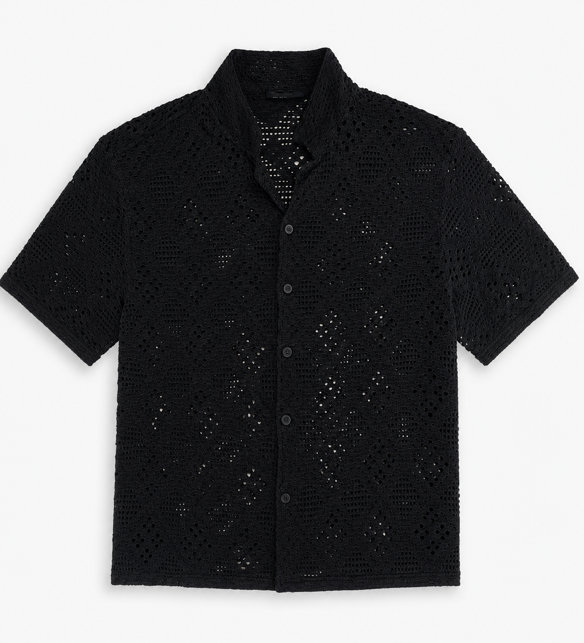 Camisa Crochet Negra para Hombre | ARDER