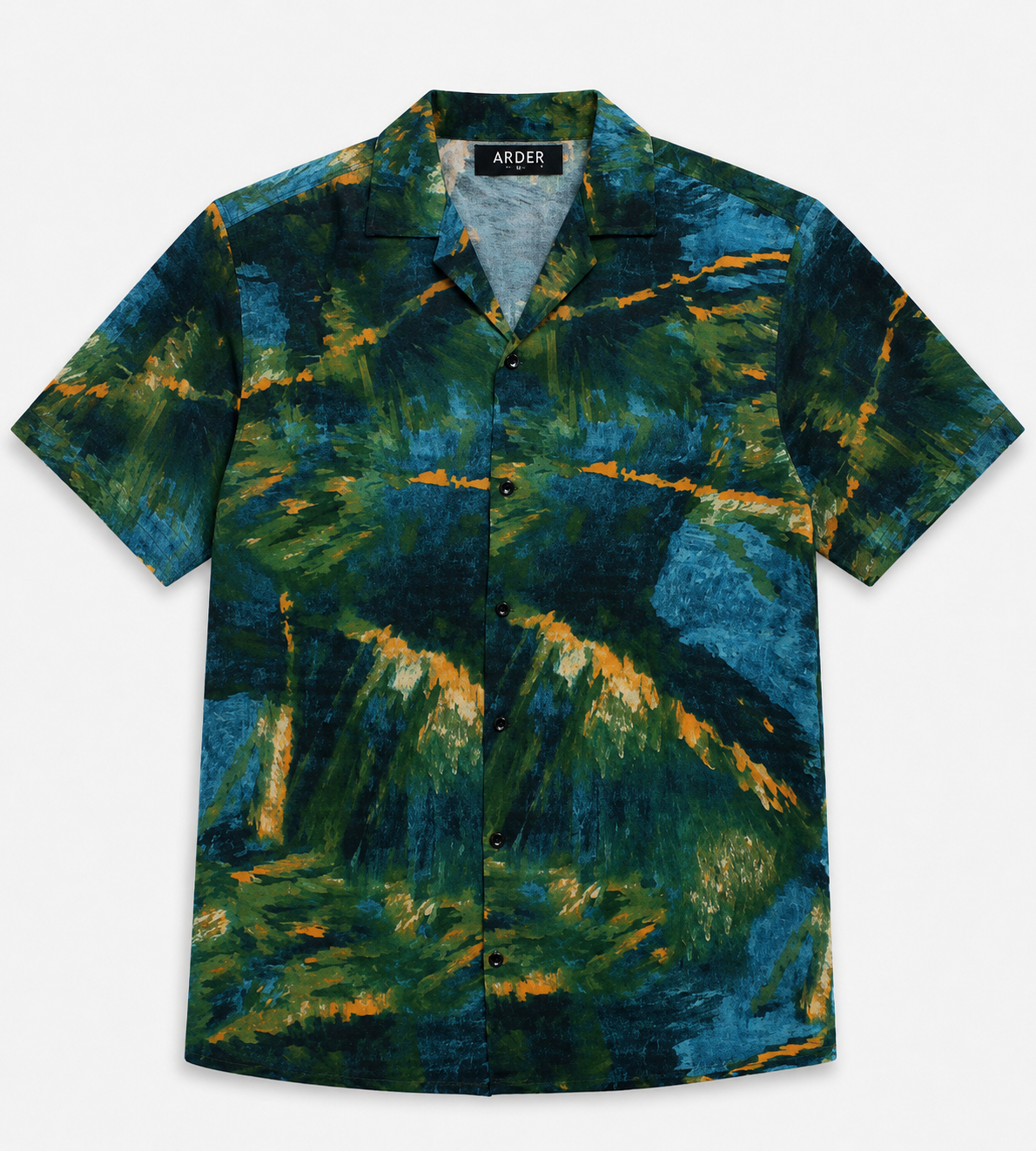Camisa Tropical Azul y Verde para Hombre | Camisa Casual Premium ARDER República Dominicana