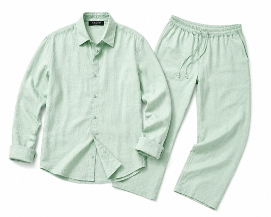 Conjunto de Lino Verde Menta para Hombre | Arder