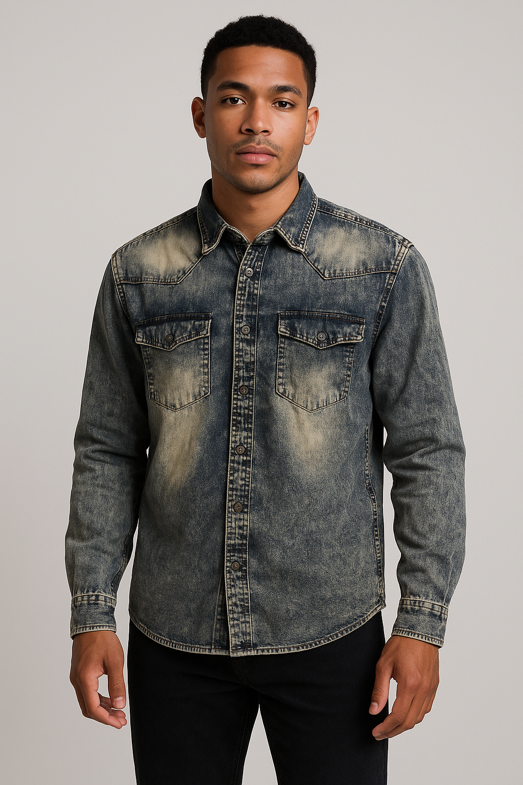 Camisa jean pre lavada cml
