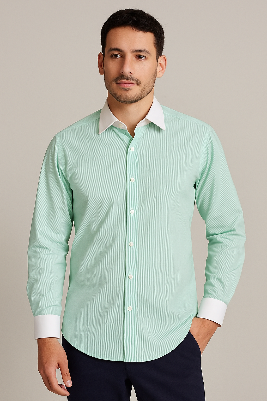 Camisa puño blanco