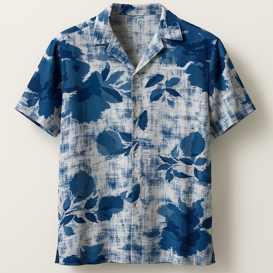 Azul / gris cmc camisa manga corta