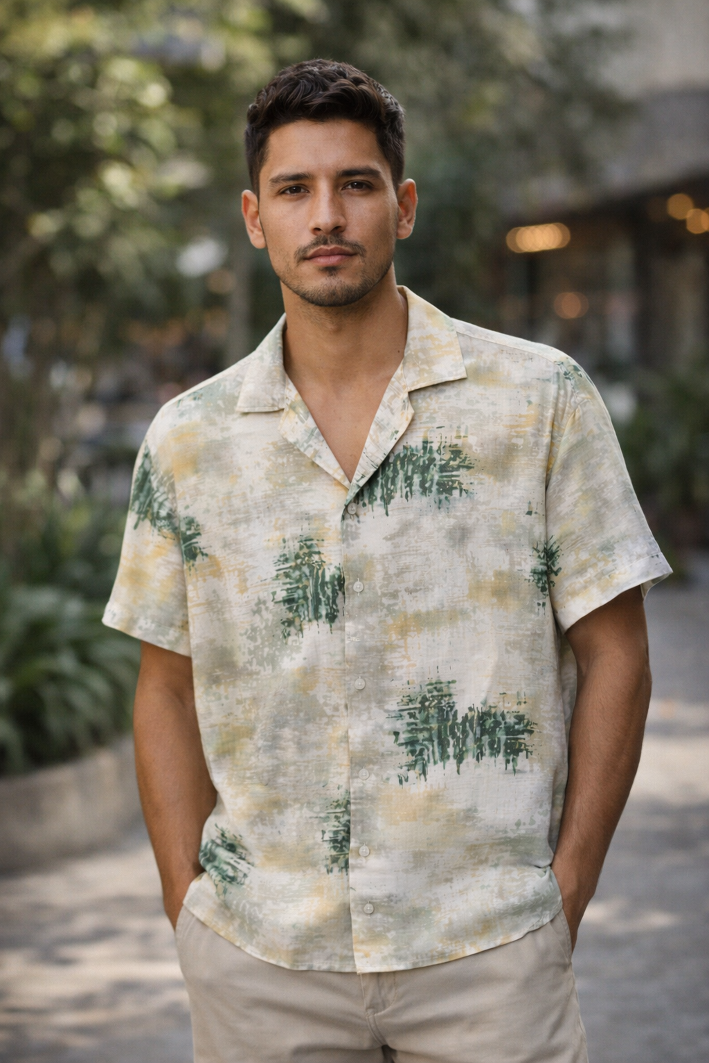 Verde crayón  cmc camisa manga corta