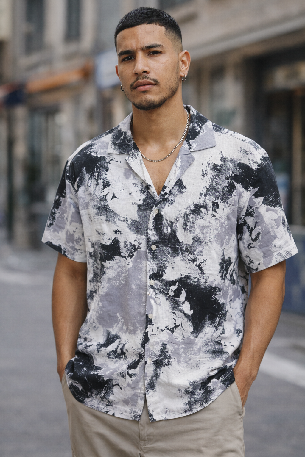 Camisa cmc slam blanca & negra