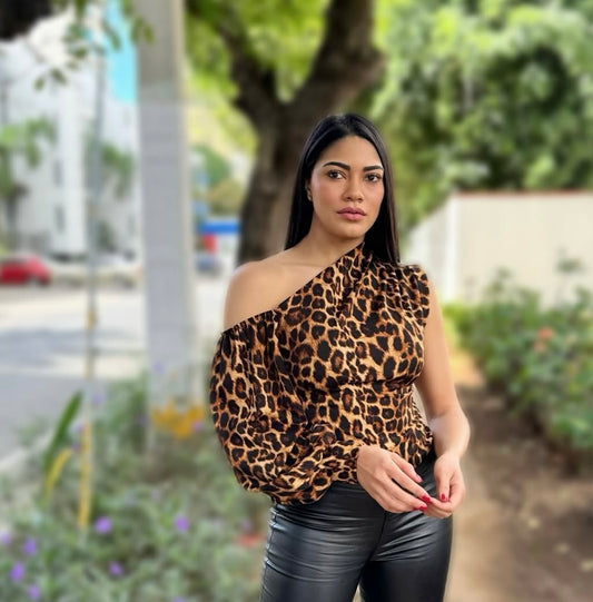 BLUSA ELEGANTE ANIMAL PRINT