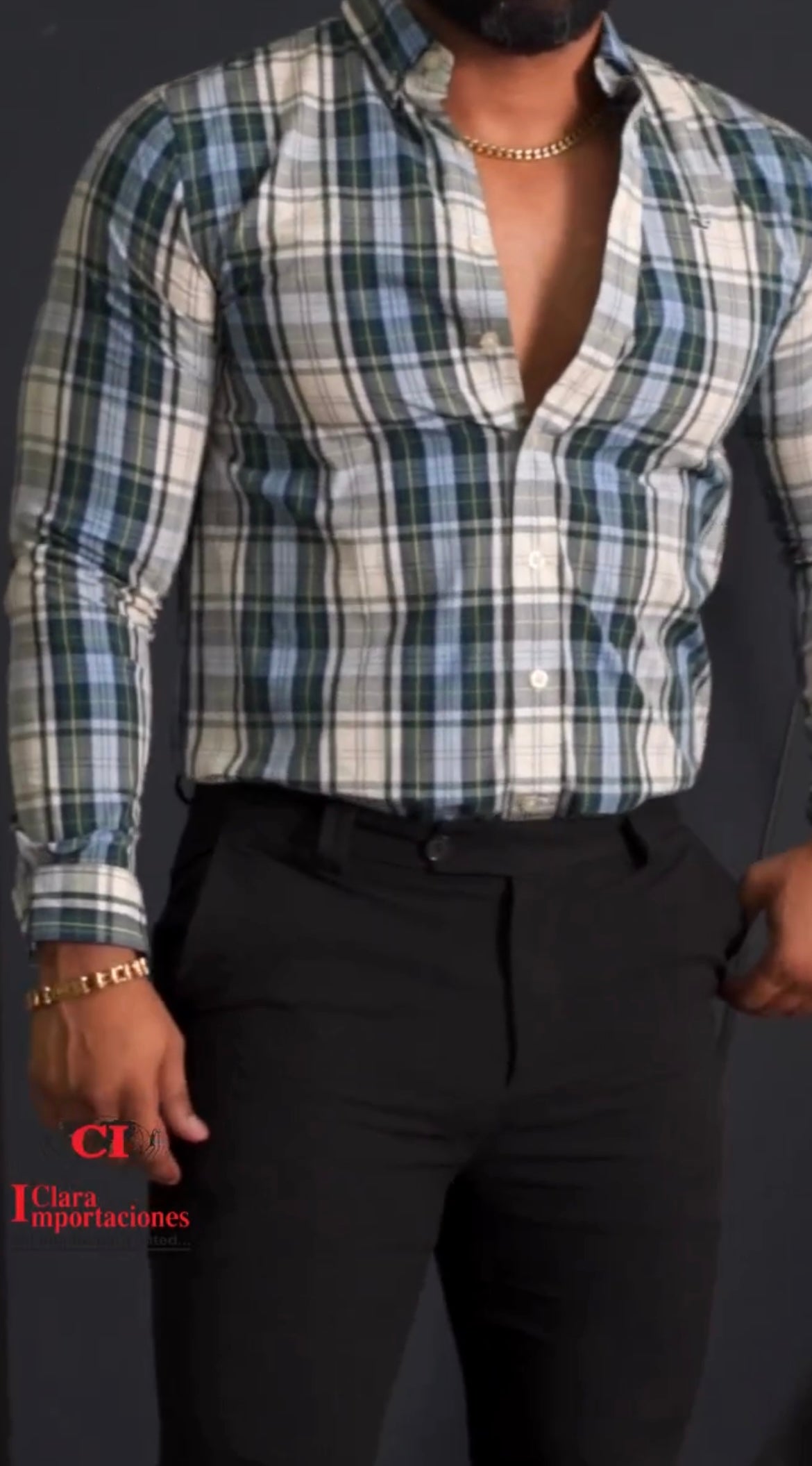 VINEYARD VINES CML CUADROS VERDES