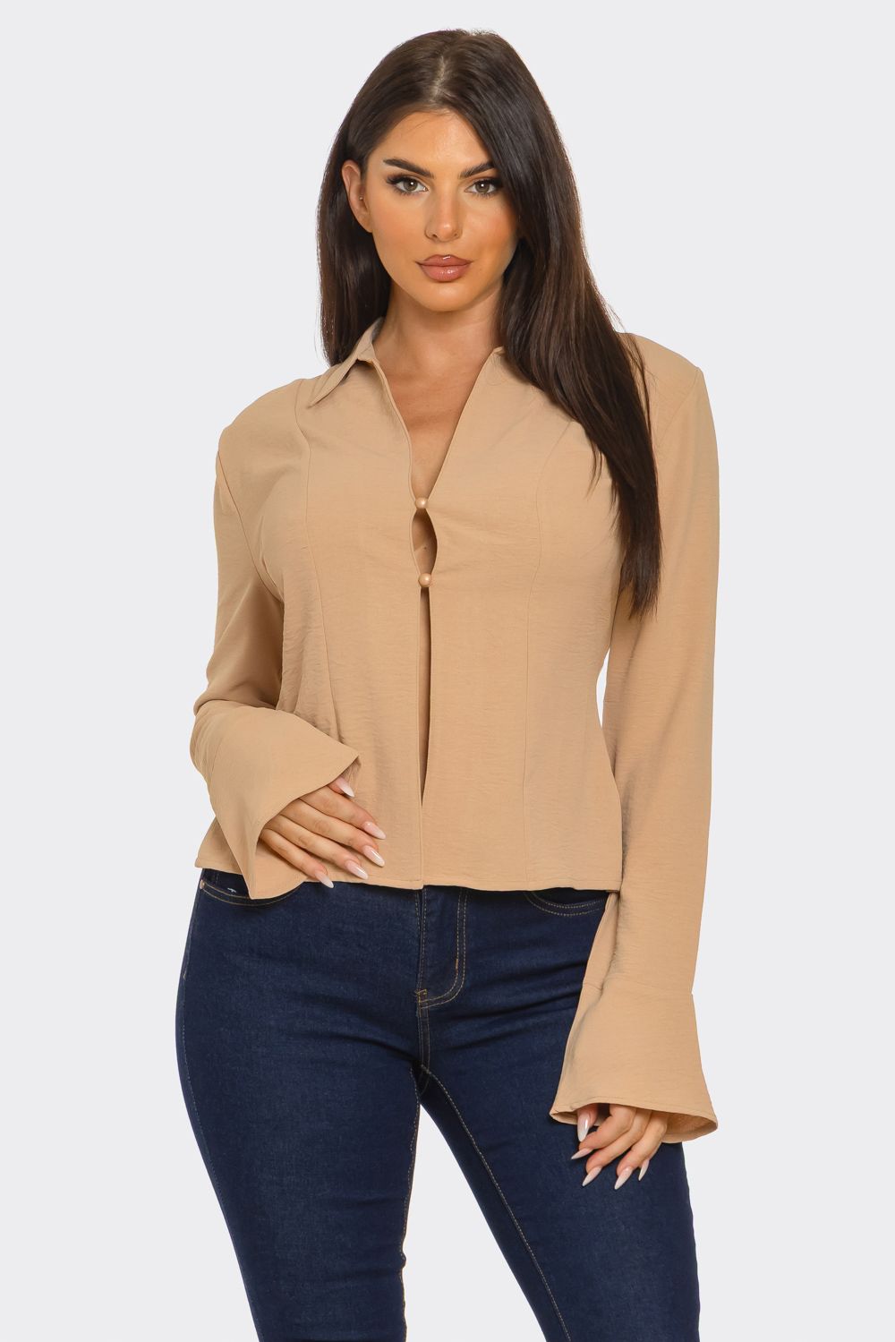 Blusa Beige Elegante